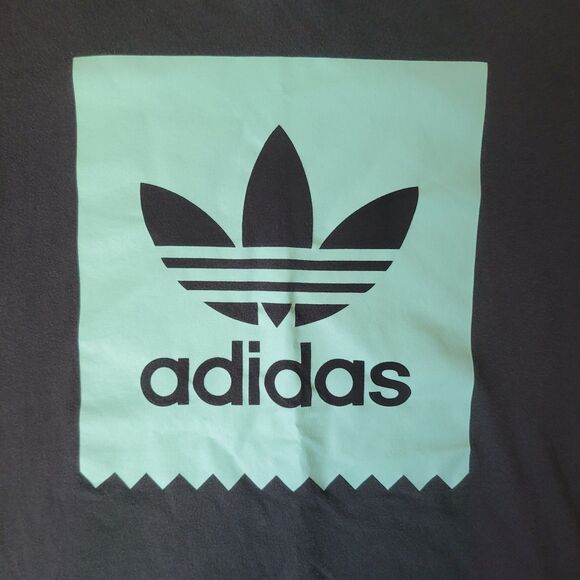 Adidas Originals Trefoil T-Shirt Men’s Small Black Mint Green Logo Tee - Picture 4 of 9